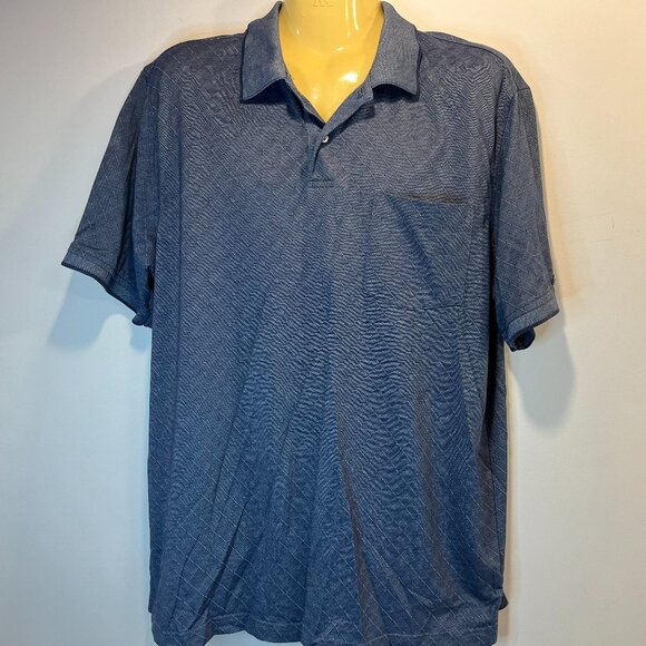 Greg Norman for Tasso Elba Men's Blue Luxury Performance Polo – Size Large - Picture 1 of 4